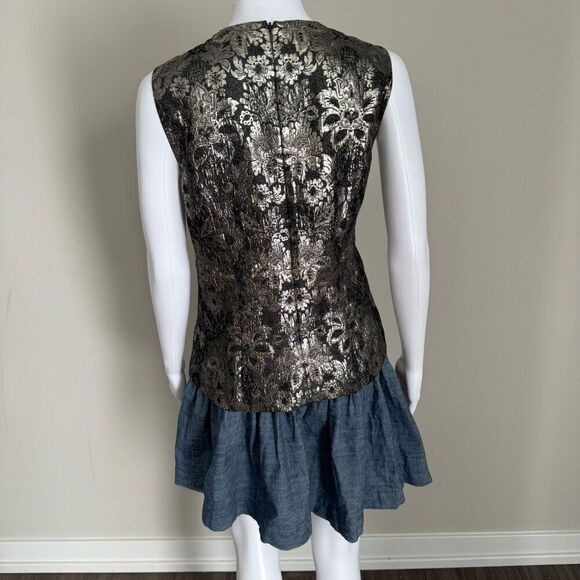 DKNY Metallic Damask Top Size 12 - Picture 5 of 9